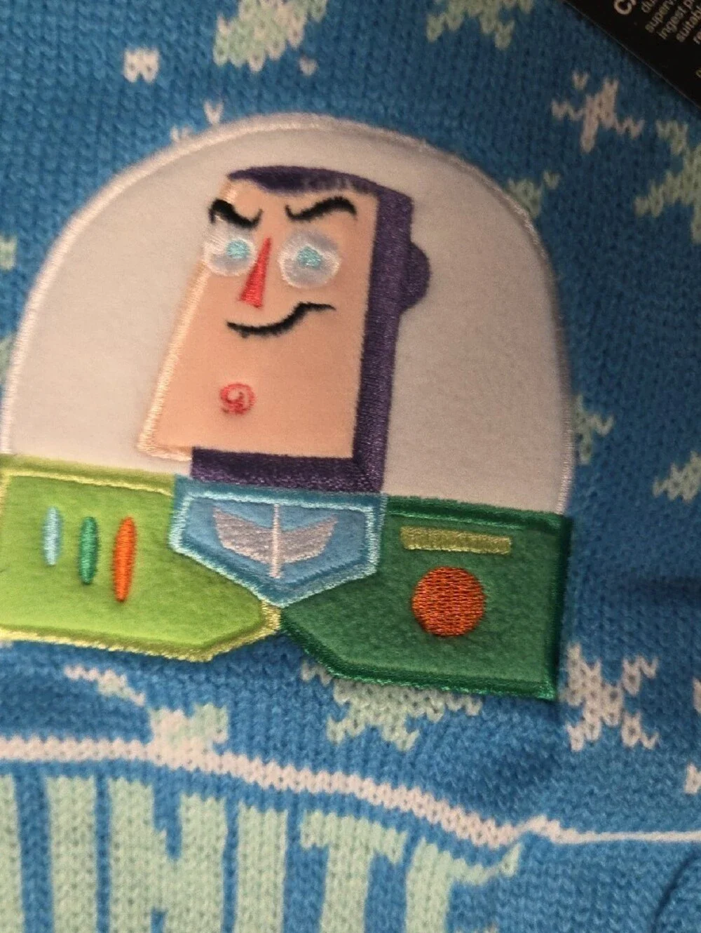 Disney Blue and Green 'Unite' Knit Dog Sweater - Buzz Motif